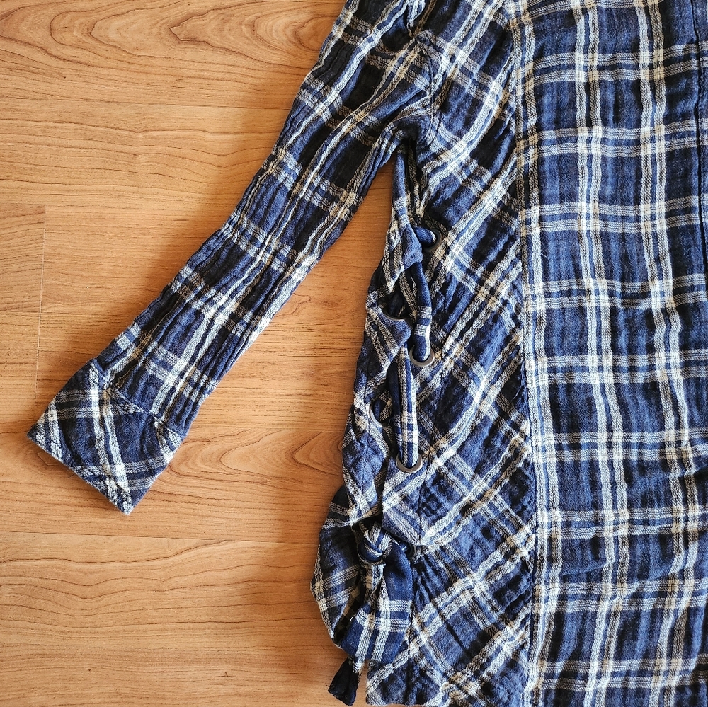 Free People Oversized Plaid Shirt - Picture 4 of 4